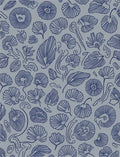 Botanical Ink Line Art Pattern Rug