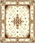 Classic Floral Medallion Beige Rug