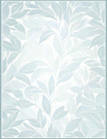 Light Blue Leaf Patterned Design Rug
