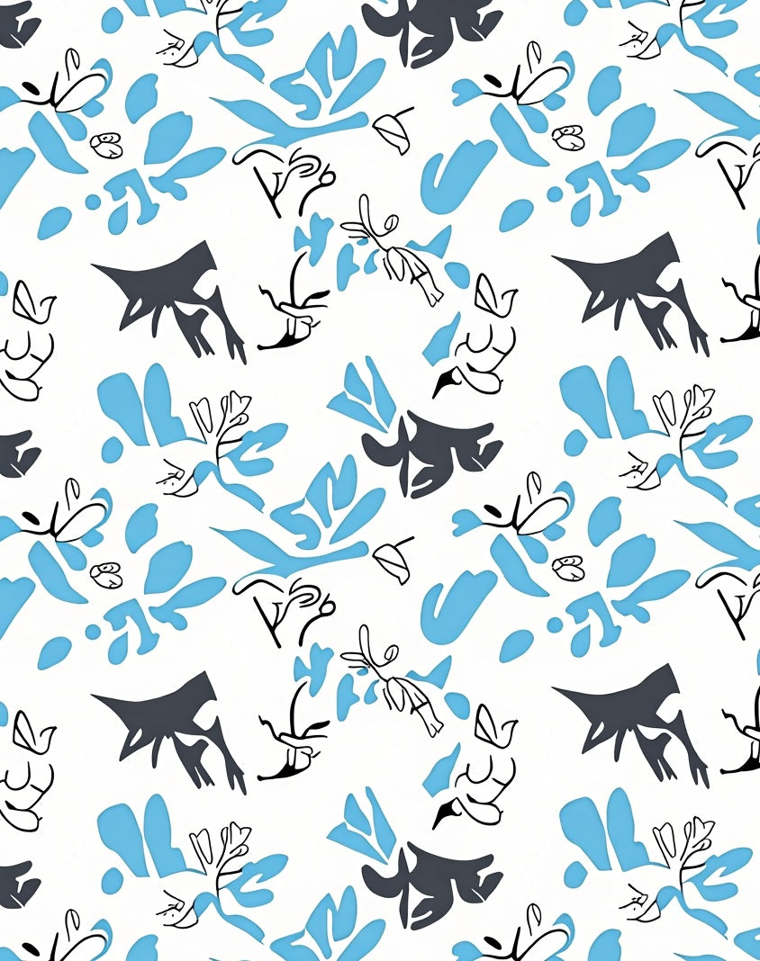 Abstract Marine Blue Scatter Rug