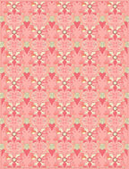 Pink Heart Floral Geometric Pattern Rug