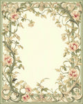 Art Nouveau Floral Vine Border Design Rug