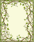 Vine and Leaf Botanical Frame Design Rug