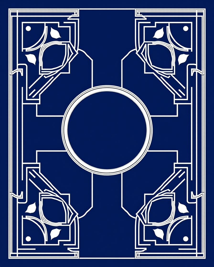Art Deco Mirror Mandala Graphic Rug
