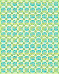 Aqua Yellow Floral Garden Pattern Rug