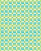 Aqua Yellow Floral Garden Pattern Rug