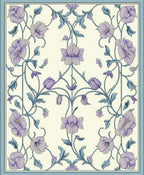 Ornate Floral Vine Patterned Rug