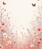 Ethereal Floral Butterfly Garden Design Rug