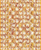 Warm Toned Geometric Lattice Design Rug