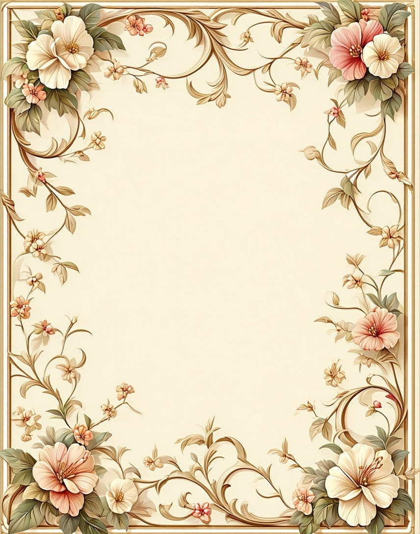 Vintage Floral Swirls Rug