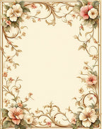 Vintage Floral Swirls Rug