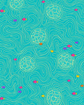 Whimsical Fish and Turtle Pattern Rug