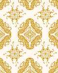 Golden Floral Medallion Pattern Rug