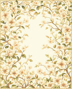 Vintage Floral Vine Arrangement Rug