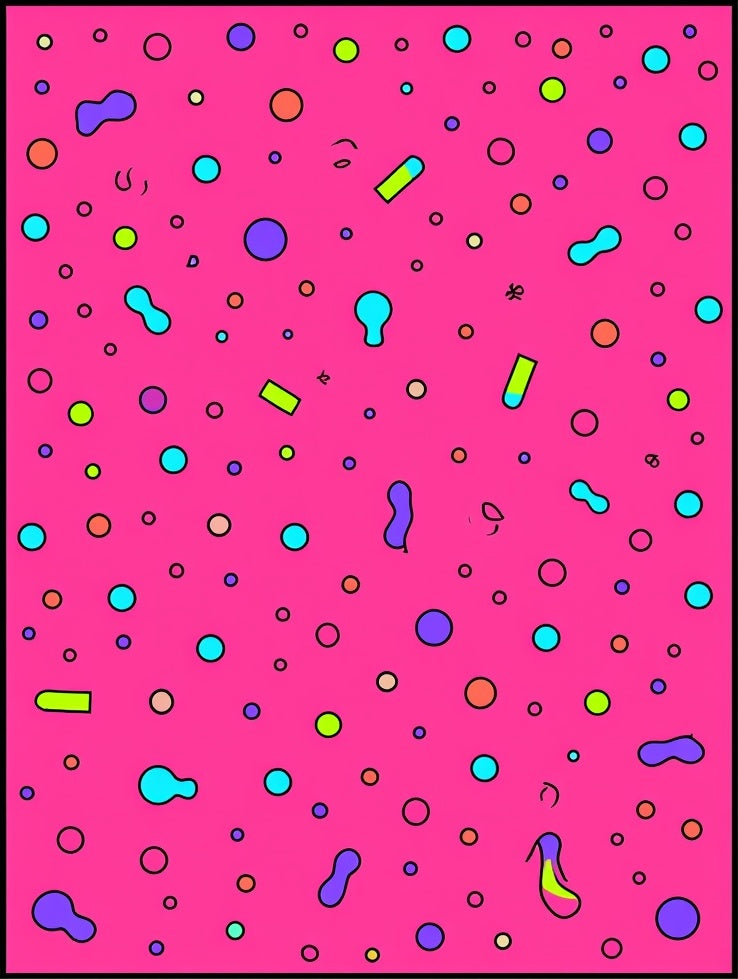 Whimsical Organic Shapes Design Rug