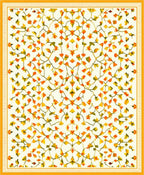 Autumnal Floral Vine Pattern Rug