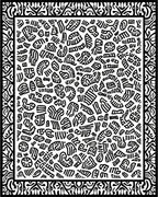 Abstract Pattern Black White Design Rug