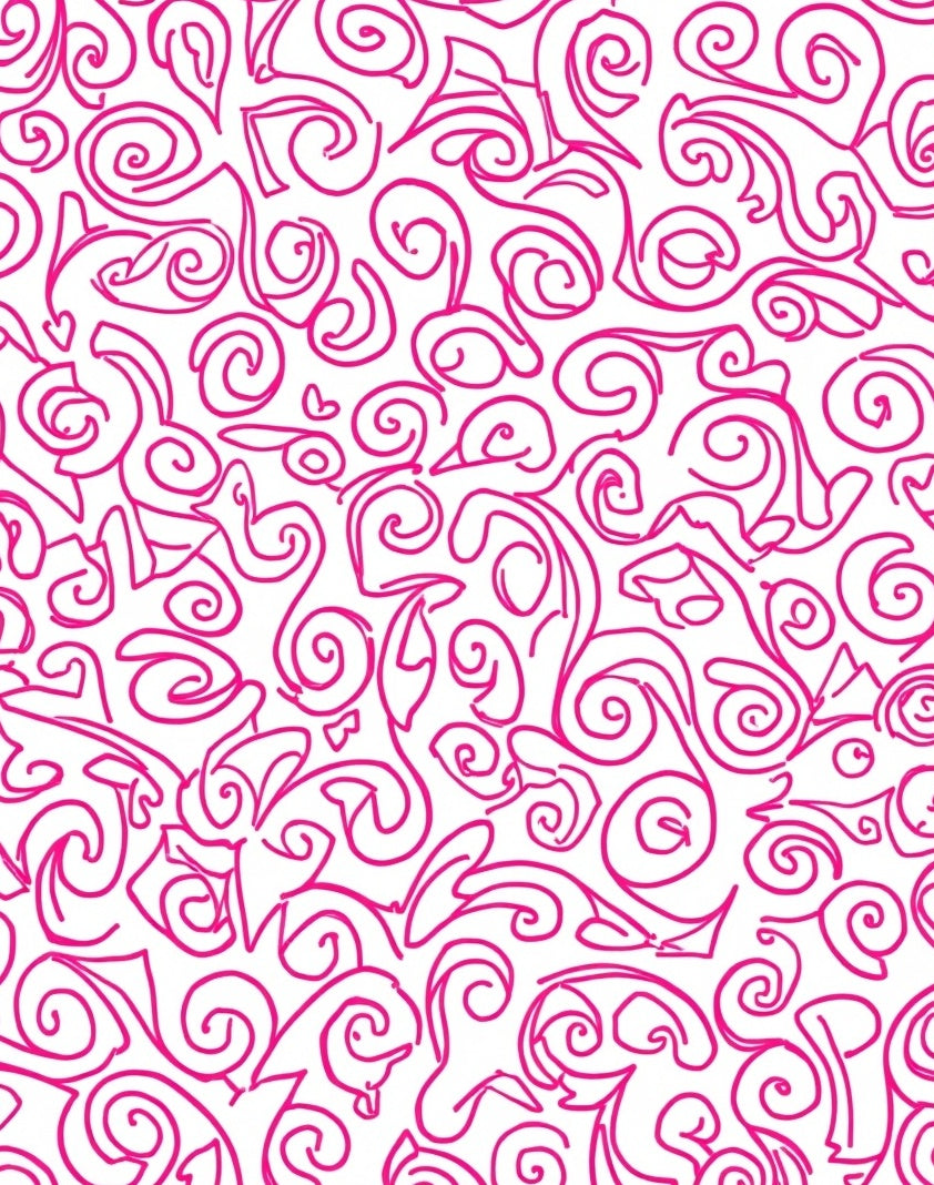 Hot Pink Swirl Abstract Pattern Rug