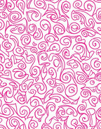 Hot Pink Swirl Abstract Pattern Rug