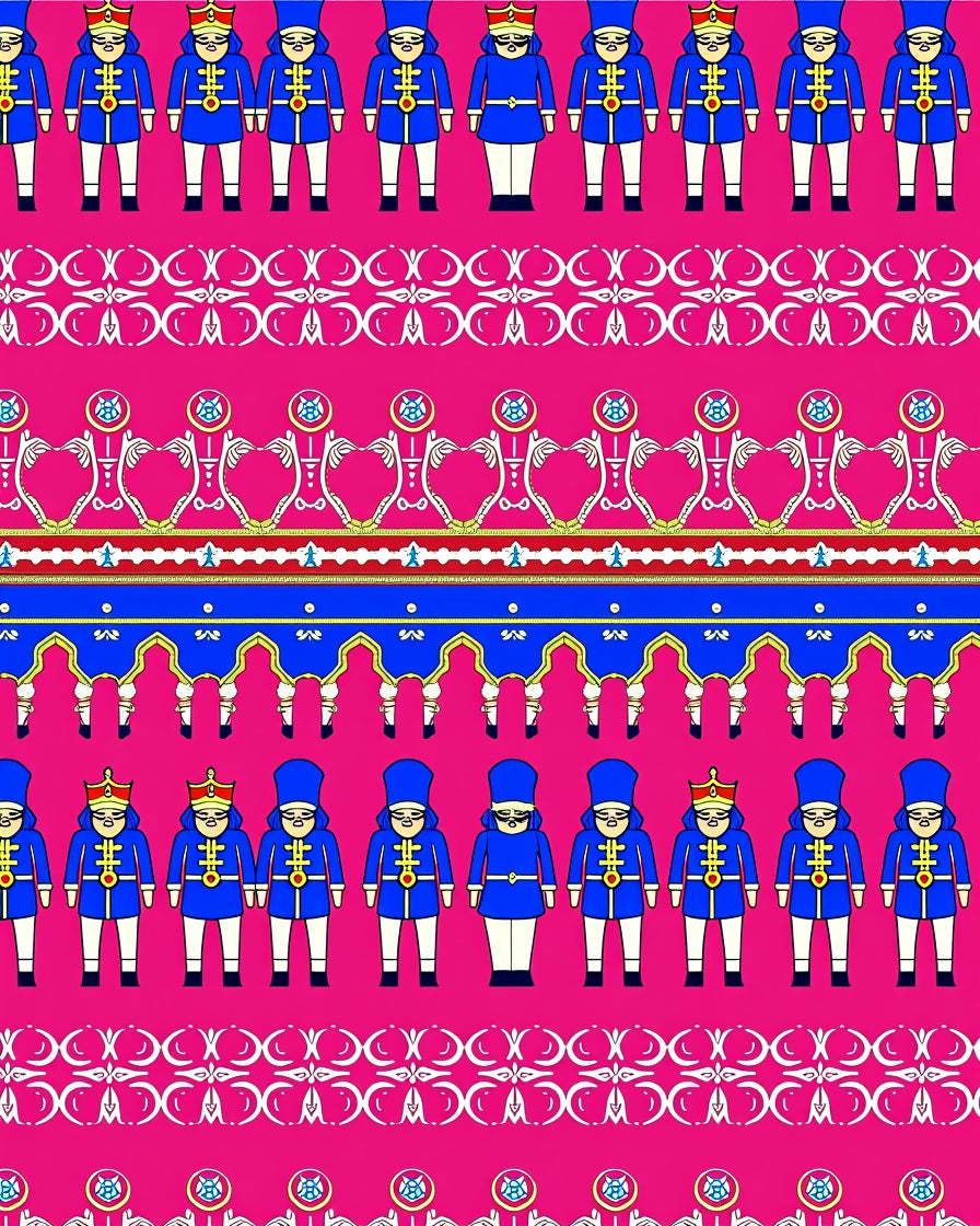 Royal Guard Pink And Blue Repeat Rug