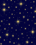 Golden Starry Night Sky Rug