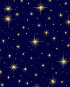 Golden Starry Night Sky Rug