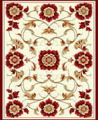 Ornate Floral Vine Pattern Rug