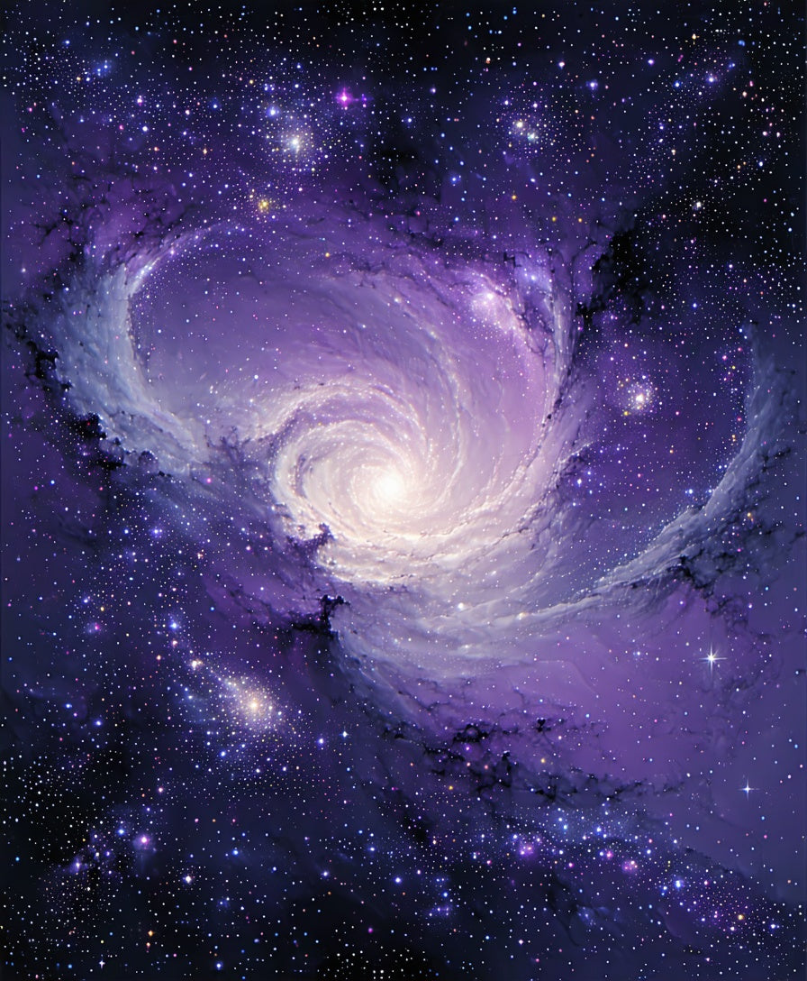 Galactic Swirl Starry Nebula Design Rug