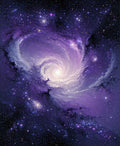 Galactic Swirl Starry Nebula Design Rug