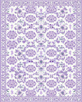 Lavender Floral Symmetry Pattern Rug
