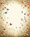 Whimsical Floral Butterfly Meadow Rug
