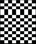 Bold Black White Checkered Pattern Rug