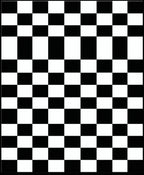 Bold Black White Checkered Pattern Rug