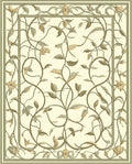Ornate Floral Vine Scrollwork Pattern Rug