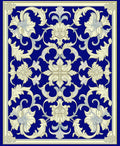 Ornate Floral Scrollwork Pattern Design Rug