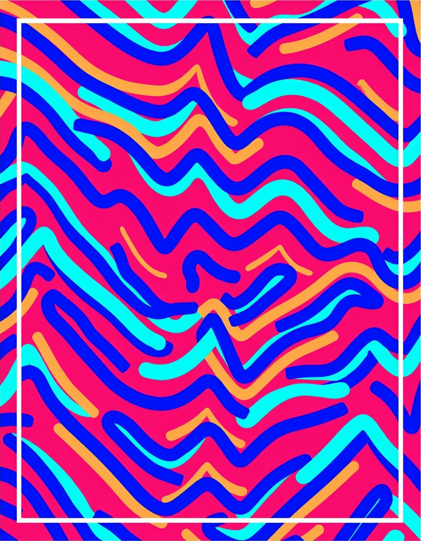 Bold Wavy Abstract Stripes Rug