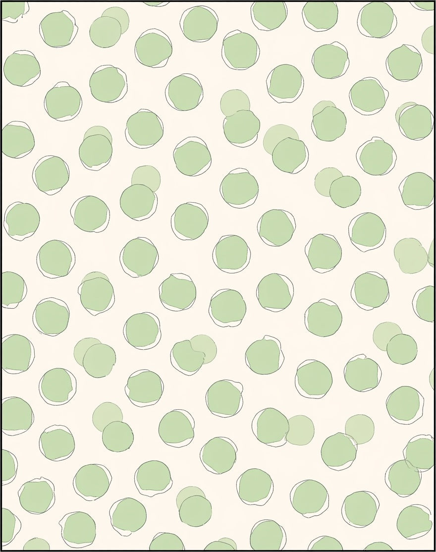 Whimsical Green Polka Dot Design Rug