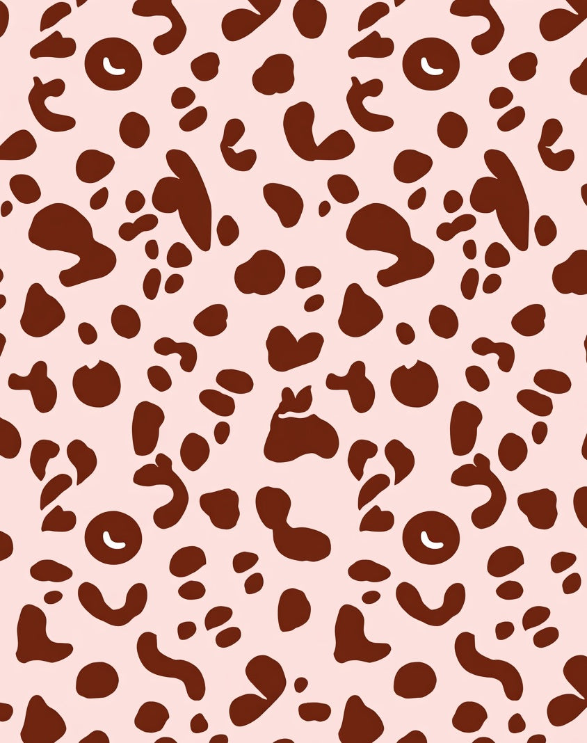 Brown Spots On Pink Background Pattern Rug