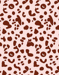 Brown Spots On Pink Background Pattern Rug