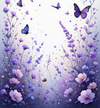 Lavender Meadow Butterflies and Bees Rug