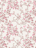 Pink Floral Vine Pattern Rug