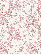 Pink Floral Vine Pattern Rug