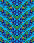 Vibrant Tribal Feather Pattern Design Rug