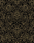 Gold Floral Damask Pattern Rug