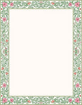 Vintage Floral Swirls Garden Border Rug