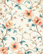 Vintage Floral Vine Pattern Rug
