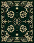 Elegant Floral Lattice Frame Design Rug