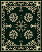 Elegant Floral Lattice Frame Design Rug