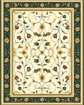 Luxe Floral Vine Cream Green Rug
