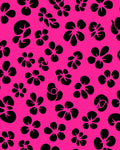 Bold Black Floral Design Rug